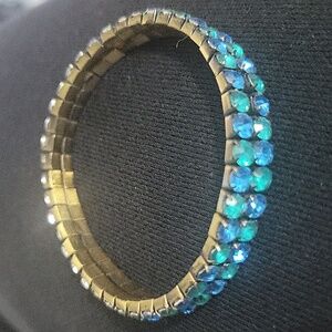 Blue & Teal Rhinestone Bracelet